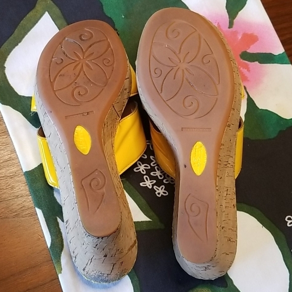 💕BORN💕 Cork Platform Wedge Sandal Patent Leather - Picture 12 of 12